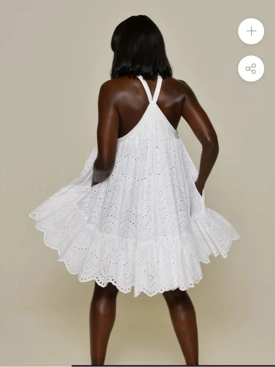 NWOT-LUCENA BRODERIE
ANGLAISE DRESS IN
WHITE- - Picture 7 of 13